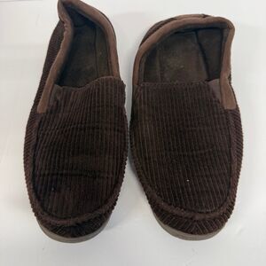 Dearfoams Corduroy Clog Slippers Mens XL Brown